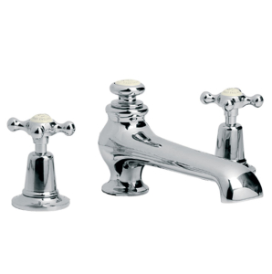 Lefroy Brooks Connaught 3 Hole Basin Mixer Set With Pop Up Waste