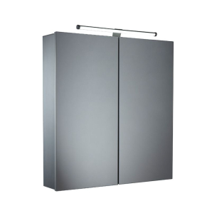 Tavistock Conduct 690 x 600mm Double Door Mirror Cabinet With LED Lighting