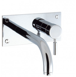 Crosswater Design Chrome Wall Mounted Bath Filler With Plate