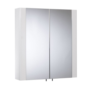 Tavistock Detail 650 x 600mm Double Door Bathroom Mirror Cabinet - White