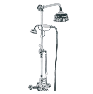 Lefroy Brooks Godolphin Exposed Thermostatic Shower Mixer Valve With Handset & 125mm Shower Rose - Chrome