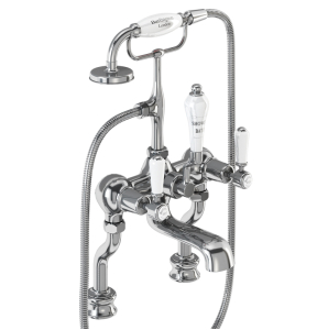Burlington Kensington Regal Deck Mounted Bath Shower Mixer With Hose & Handset 