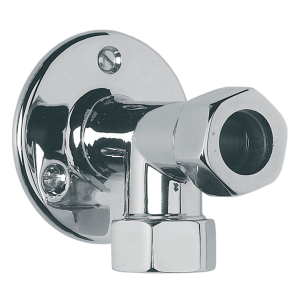 LB Fixed Shower Riser Bracket (19mm Fittings) - Silver Nickel