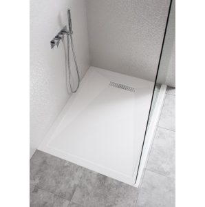 Simpsons Showers 1000 x 800 x 25mm Stone Resin Shower Tray With Linear Waste