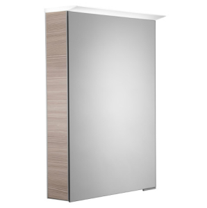 Roper Rhodes Virtue 705 x 505mm Single Door Mirror Cabinet With Light & Shaver Socket - Pale Driftwood Inserts