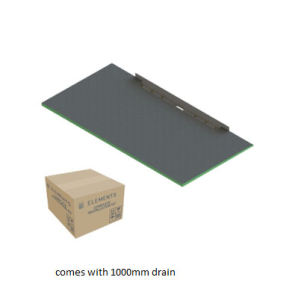 BDC 1800 x 900mm Wetroom Base With 1000mm Tillable Gully 