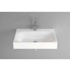 Bette Lux Wall Mounted Basin 600 X 480 1 Tap Hole Steel White Basin