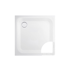 Bette Ultra T1 850 X 850mm White Slim Steel Wet Room Shower Tray Inc Support And White Waste