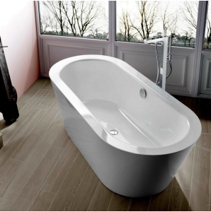 Bette Starlet Oval Silhouette 1850 X 850mm Freestanding White Steel Bath No Tap Holes