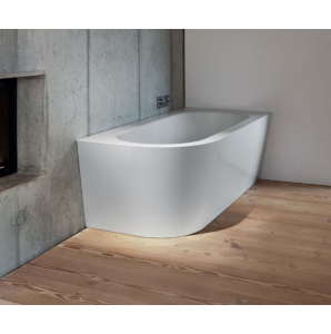 Bette Starlet V Silhouette 1750 X 800mm Double Ended Steel Bath No Tap Holes With 1 Rounded Corner
