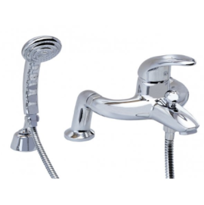 Just Taps Gio deck mounted single lever bath and shower mixer with kit