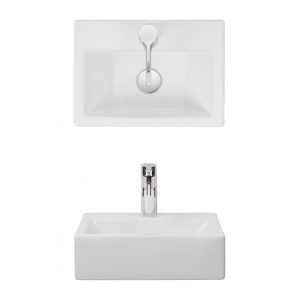 Crosswater Gerona 425 x 305 With 1 Tap Hole Countertop Or Wall Mounted Basin 