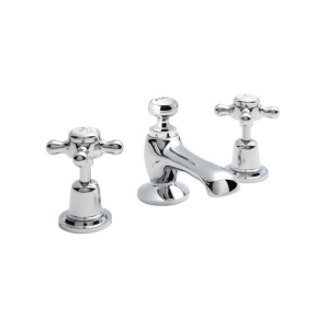 Strand 3 Tap Hole Deck Mounted Basin Mixer Chrome