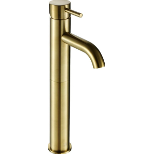 BDC Tall Single Lever Basin Mixer Brushed Brass