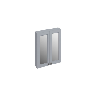 Burlington 60 Double Door Mirror Wall Unit -Classic Grey