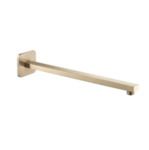Hix Brushed Brass Wall Mounted 380mm Shower Arm