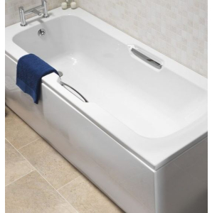 Essentials Ivo Twin Grip 1700×700mm Single Ended bath 5mm thick 