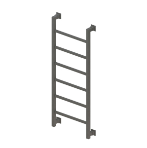 Eastbrook Loxley 1200 x 500mm Square Heated Towel Rail Matt Anthracite