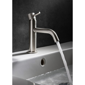 Crosswater MPRO Knurled Monobloc Basin Mixer Brushed Stainless Steel