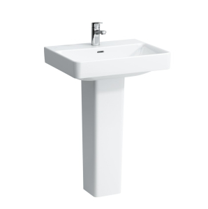 Laufen Pro S  Basin With Full Pedestal 600mm 1 Tap Hole