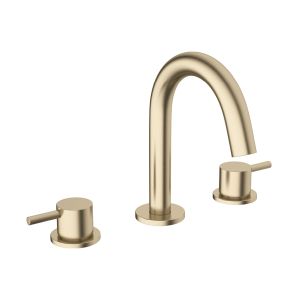 Crosswater MPRO 3 Tap Hole Deck Mounted Basin Mixer Brushed Brass