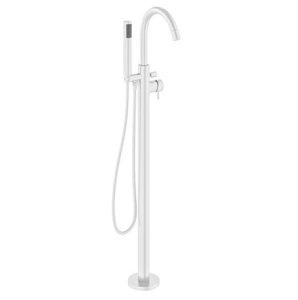 Crosswater MPRO Free Standing Bath Shower Mixer With Handset Matt White PRO416FW+2