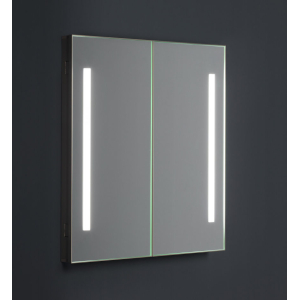 Nocode Rigel 1200 x 700mm Semi Recessed Steam Free LED Bathroom Mirror Cabinet