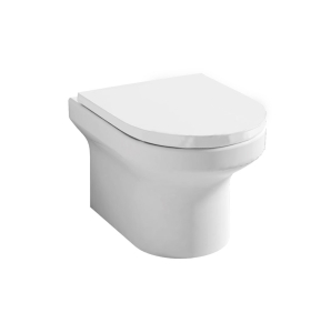 Round Rimless Wall Hung WC Including Soft Close Seat