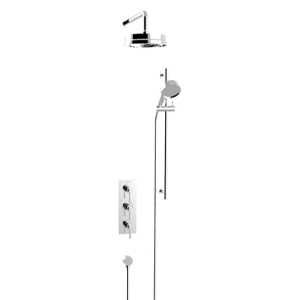 Heritage Somersby Recessed Shower with Deluxe Fixed Head and Flexible Kit - Chrome