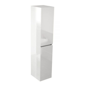 Essentials Echo Tall Wall Storage Unit Double Door in White Gloss