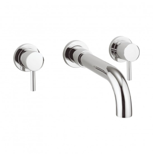 Crosswater Essential Fusion Wall Mounted Bath Filler 3 Hole Set Chrome