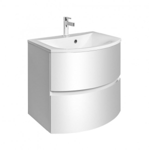 Crosswater Svelte 600 Basin With Oveflow White 0th