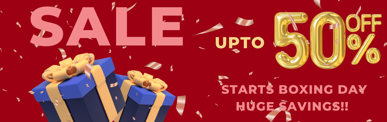 Up to 50% off sale - Starts Boxing Day!